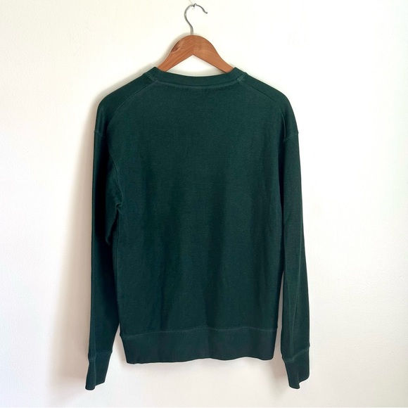 H&M Premium Crewneck Sweater, Dark Green - Picture 2 of 2
